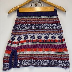 URBAN OUTFITTERS Lenni Sweater Mini Skirt Hello Planets Purple Orange Size Small
